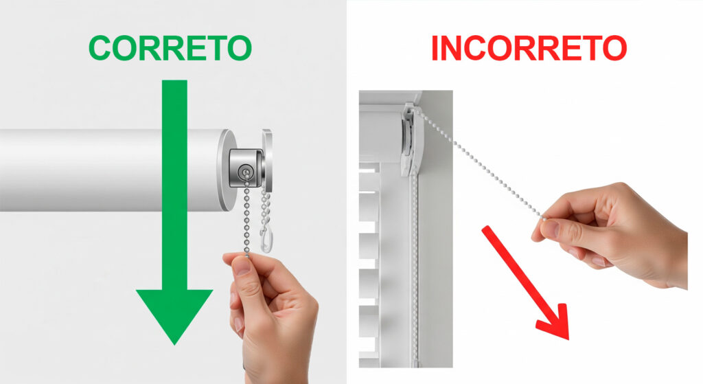 Infográfico de manuseio do acionamento